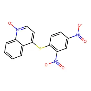 4-(2,4-Dinitrophenyl)sulfanyl-1-oxidoquinolin-1-ium structure
