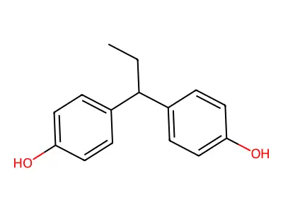 4,4'-Propane-1,1-diyldiphenol structure