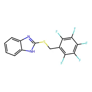 2-(2,3,4,5,6-Pentafluoro-benzylsulfanyl)-1H-benzoimidazole structure