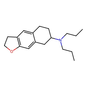 7-(N,N-dipropylamino)-5,6,7,8-tetrahydronaphtho(2,3-b)dihydro-2,3-furan structure