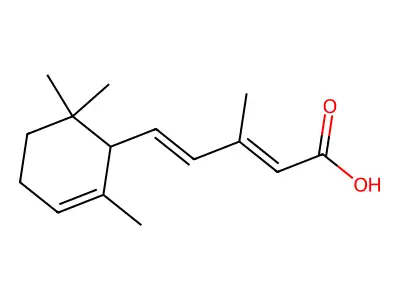 (2E,4E)-3-methyl-5-(2,6,6-trimethylcyclohex-2-en-1-yl)penta-2,4-dienoic acid structure