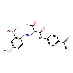 4-((2-((4-Methoxy-2-nitrophenyl)azo)-1,3-dioxobutyl)amino)benzamide structure