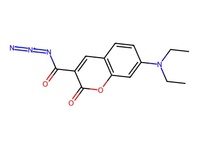 7-(Diethylamino)coumarin-3-carbonyl azide structure