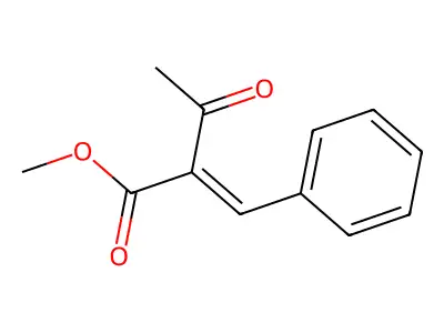 Methyl 2-benzylidene-3-oxobutanoate structure