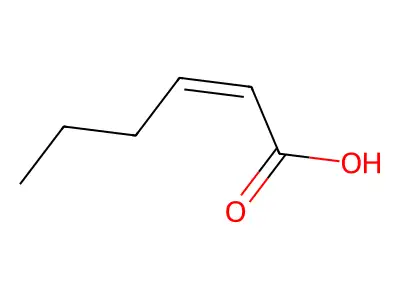 2-Hexenoic acid, (2E)- structure