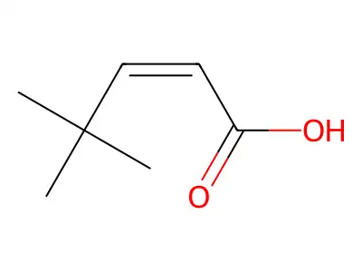 4,4-dimethyl-2Z-pentenoic acid structure