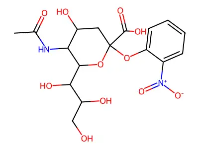 5-acetamido-4-hydroxy-2-(2-nitrophenoxy)-6-(1,2,3-trihydroxypropyl)oxane-2-carboxylic Acid structure