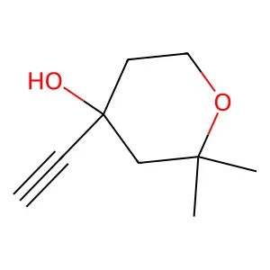 4-Ethynyl-2,2-dimethyltetrahydro-2H-pyran-4-ol structure