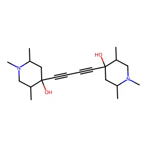4,4'-(1,3-Butadiyne-1,4-diyl)bis(1,2,5-trimethyl-4-piperidinol) structure
