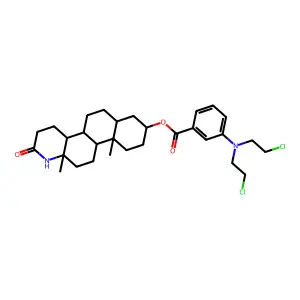 3-((4-(Bis(2-chloroethyl)amino)benzoyl)oxy)-17a-aza-D-homoandrostan-17-one structure