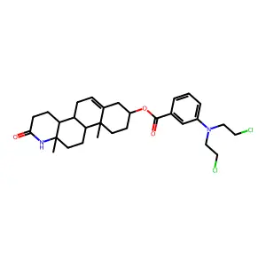 N,N-Bis(chloroethyl)aminobenzoic acid structure