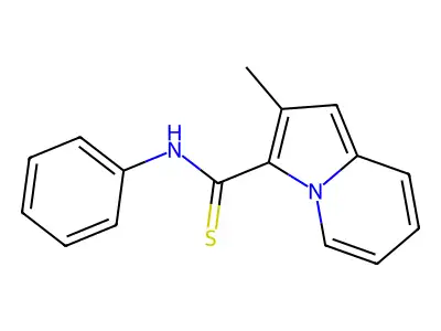 2-methyl-N-phenylindolizine-3-carbothioamide structure