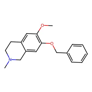 Isoquinoline, 1,2,3,4-tetrahydro-6-methoxy-2-methyl-7-(phenylmethoxy)- structure