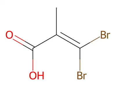 3,3-Dibromo-2-methylprop-2-enoic acid structure