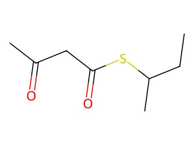 S-butan-2-yl 3-oxobutanethioate structure