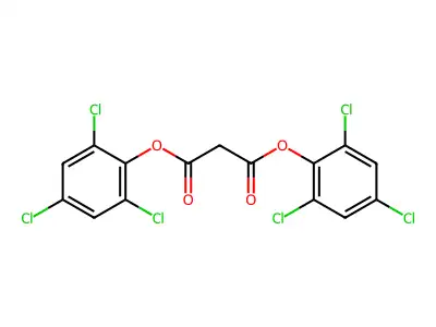 Bis(2,4,6-trichlorophenyl) propanedioate structure