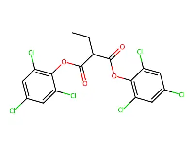 Bis(2,4,6-trichlorophenyl) ethylpropanedioate structure