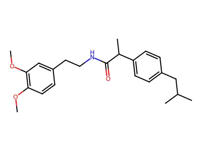 N-[2-(3,4-dimethoxyphenyl)ethyl]-2-(4-isobutylphenyl)propanamide structure