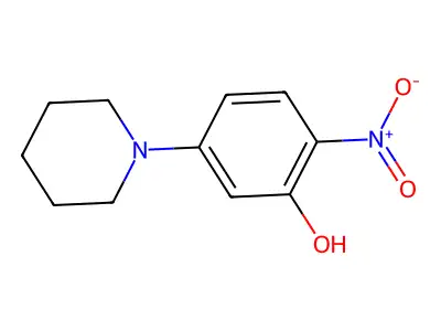 2-Nitro-5-piperidinophenol structure