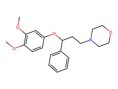 Morpholine, 4-(3-(3,4-dimethoxyphenoxy)-3-phenylpropyl)- structure