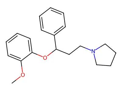 Pyrrolidine, 1-(3-(2-methoxyphenoxy)-3-phenylpropyl)- structure