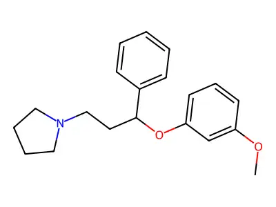 Pyrrolidine, 1-(3-(3-methoxyphenoxy)-3-phenylpropyl)- structure