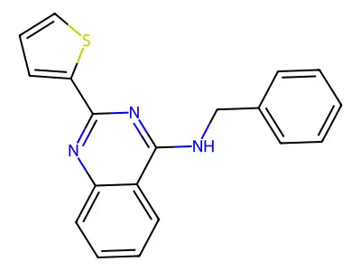 Benzyl-(2-thiophen-2-yl-quinazolin-4-yl)-amine structure