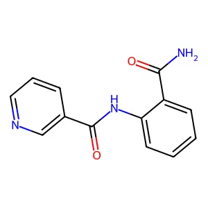 N-(2-氨甲酰基苯基)吡啶-3-甲酰胺 structure
