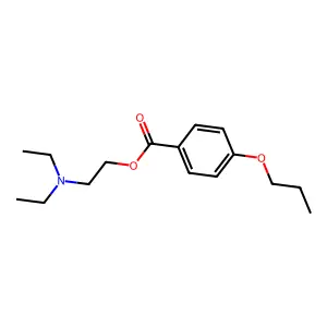 Benzoic acid, 4-propoxy-, 2-(diethylamino)ethyl ester structure