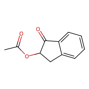 1H-Inden-1-one, 2-(acetyloxy)-2,3-dihydro- structure