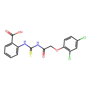 2-[[2-(2,4-Dichlorophenoxy)acetyl]carbamothioylamino]benzoic acid structure