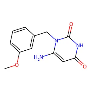 6-Amino-1-[(3-methoxyphenyl)methyl]-1,2,3,4-tetrahydropyrimidine-2,4-dione structure