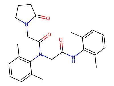 1-Pyrrolidineacetamide, N-(2,6-dimethylphenyl)-N-(2-((2,6-dimethylphenyl)amino)-2-oxoethyl)-2-oxo- structure