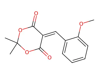 5-(2-Methoxybenzylidene)-2,2-dimethyl-1,3-dioxane-4,6-dione structure