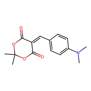 5-(4-Dimethylamino-benzylidene)-2,2-dimethyl-(1,3)dioxane-4,6-dione structure