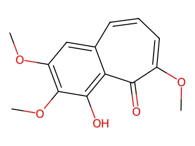 4-Hydroxy-2,3,6-trimethoxy-5H-benzocyclohepten-5-one structure