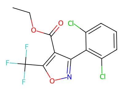 Ethyl 3-(2,6-dichlorophenyl)-5-(trifluoromethyl)-1,2-oxazole-4-carboxylate structure