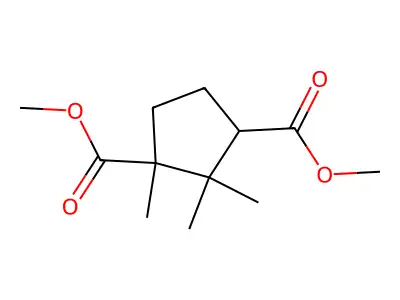 Dimethyl 1,2,2-trimethyl-1,3-cyclopentanedicarboxylate structure