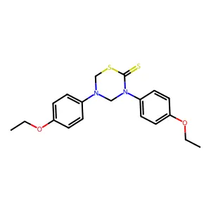 3,5-Bis(4-ethoxyphenyl)-1,3,5-thiadiazinane-2-thione structure