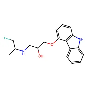 Fluorocarazolol structure