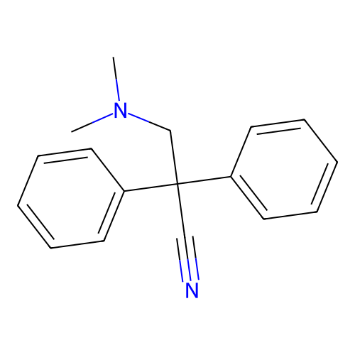 3-(二甲氨基)-2,2-二苯基丙腈 structure