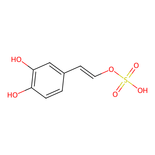 2-(3',4'-Dihydroxyphenyl)ethylene sulfate structure