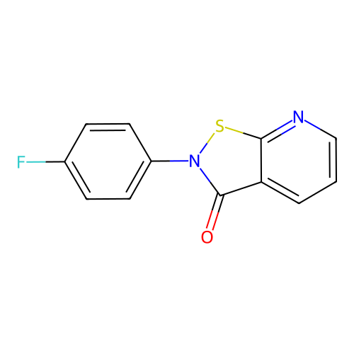 2-(4-Fluorophenyl)isothiazolo[5,4-b]pyridin-3(2H)-one structure