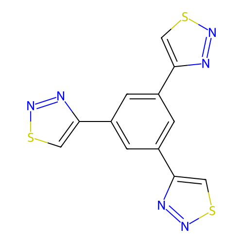 4-(3,5-Di(1,2,3-thiadiazol-4-yl)phenyl)-1,2,3-thiadiazole structure