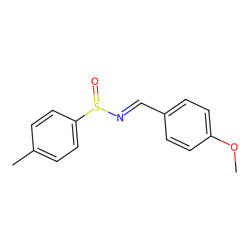 N-[(4-methoxyphenyl)methylidene]-4-methylbenzenesulfinamide structure