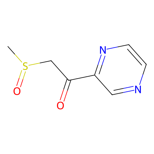 2-(Methylsulfinylacetyl) pyrazine structure