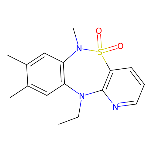 11-Ethyl-6,8,9-trimethyl-pyrido[3,2-c][2,1,5]benzothiadiazepine 5,5-dioxide structure