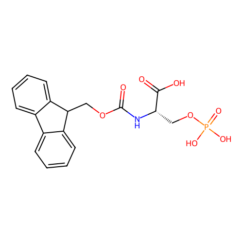 N-((9H-Fluoren-9-ylmethoxy)carbonyl)-O-phosphono-L-serine structure