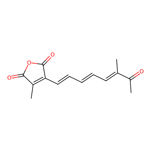 3-methyl-4-[(1E,3E,5E)-6-methyl-7-oxoocta-1,3,5-trienyl]furan-2,5-dione structure