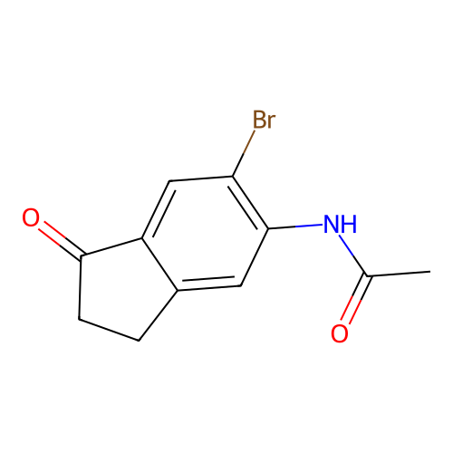 N-(6-Bromo-1-oxo-2,3-dihydro-1H-inden-5-yl)acetamide structure